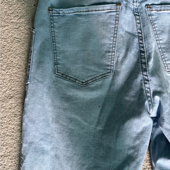 Blue Flare Wide Leg Jeans - Picture 6 of 7